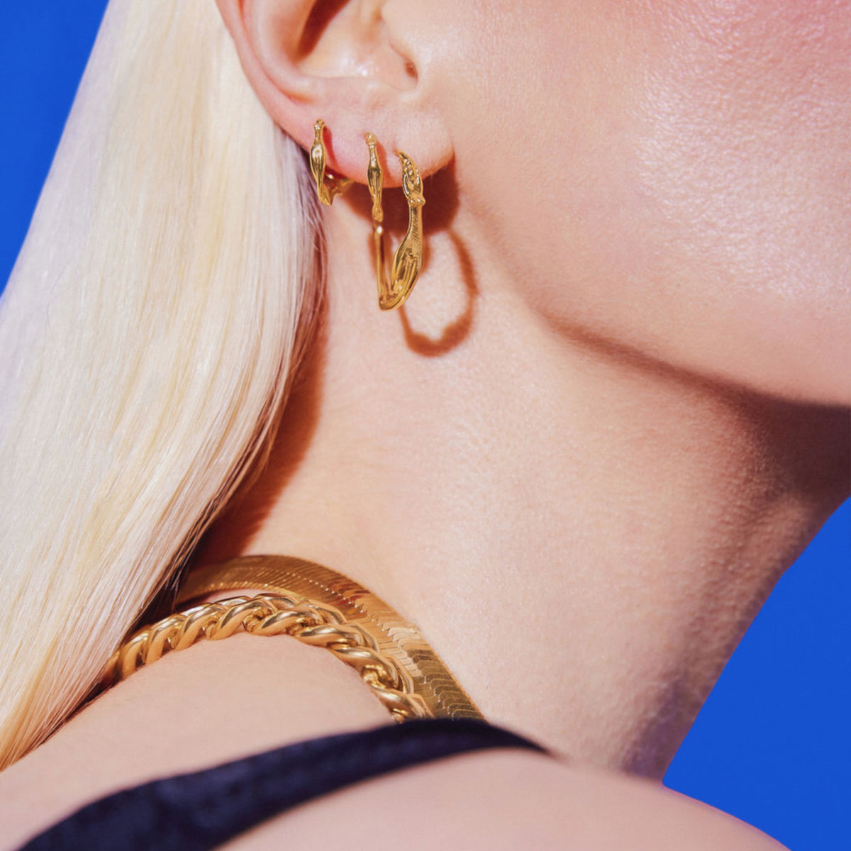 Gold Scarlett Small Hoops