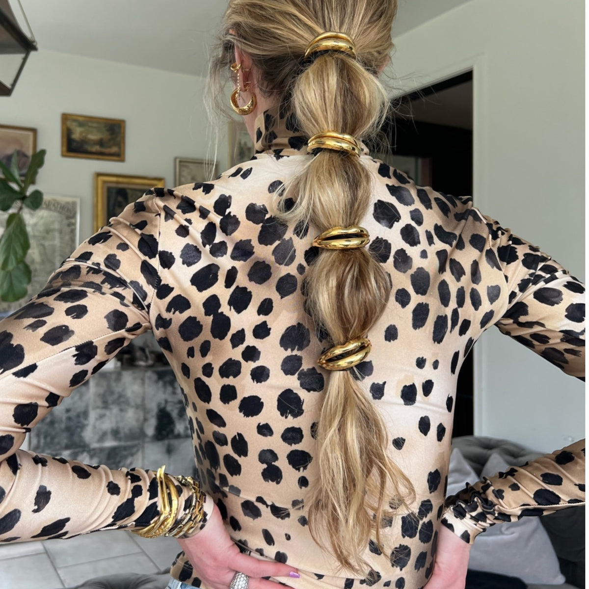 Gold Rosie Lip Hair Band
