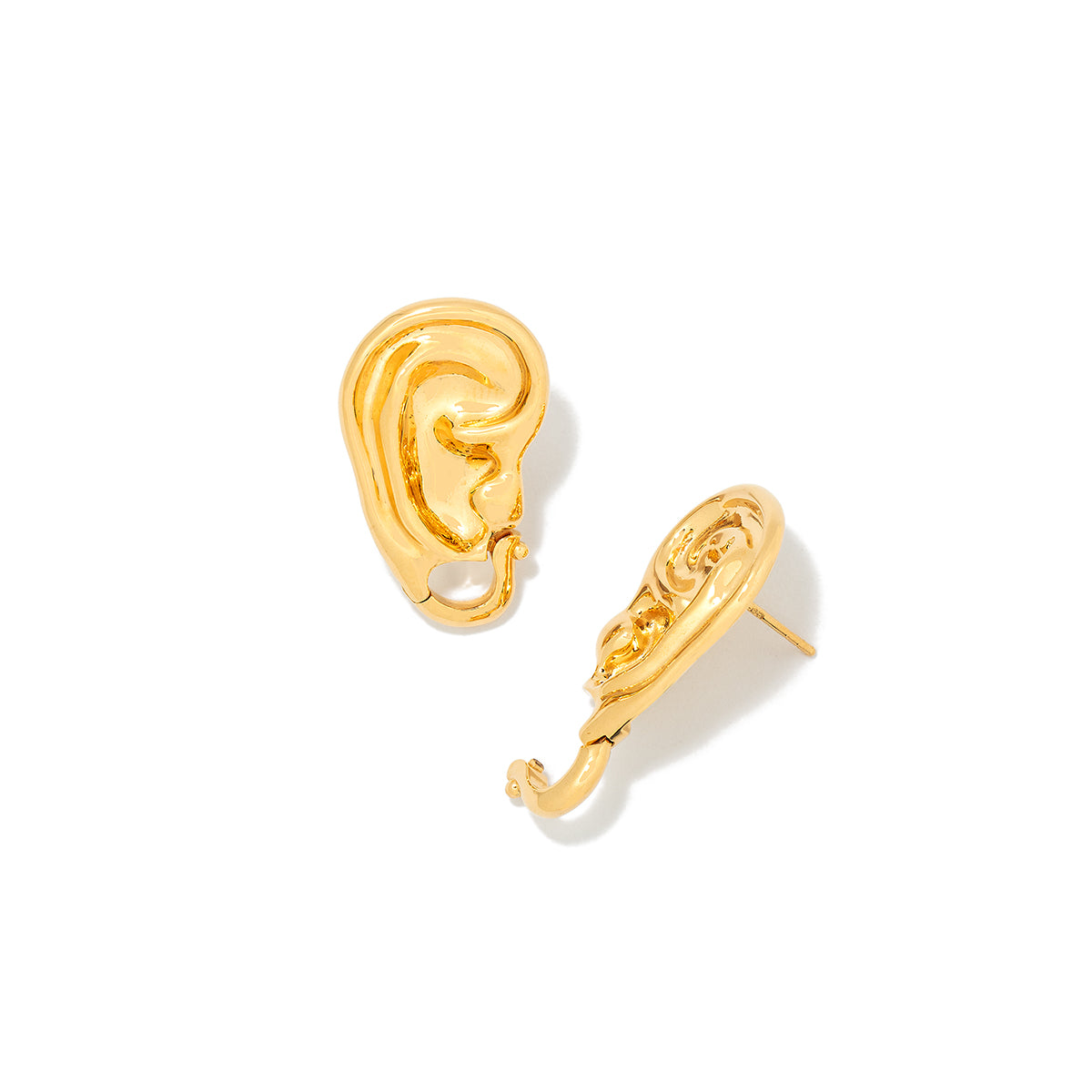 Eavesdrop Gold Clasp Earring