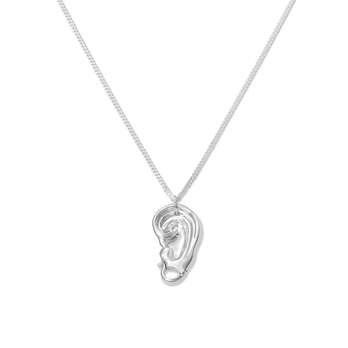 Eavesdrop Silver Clasp Necklace