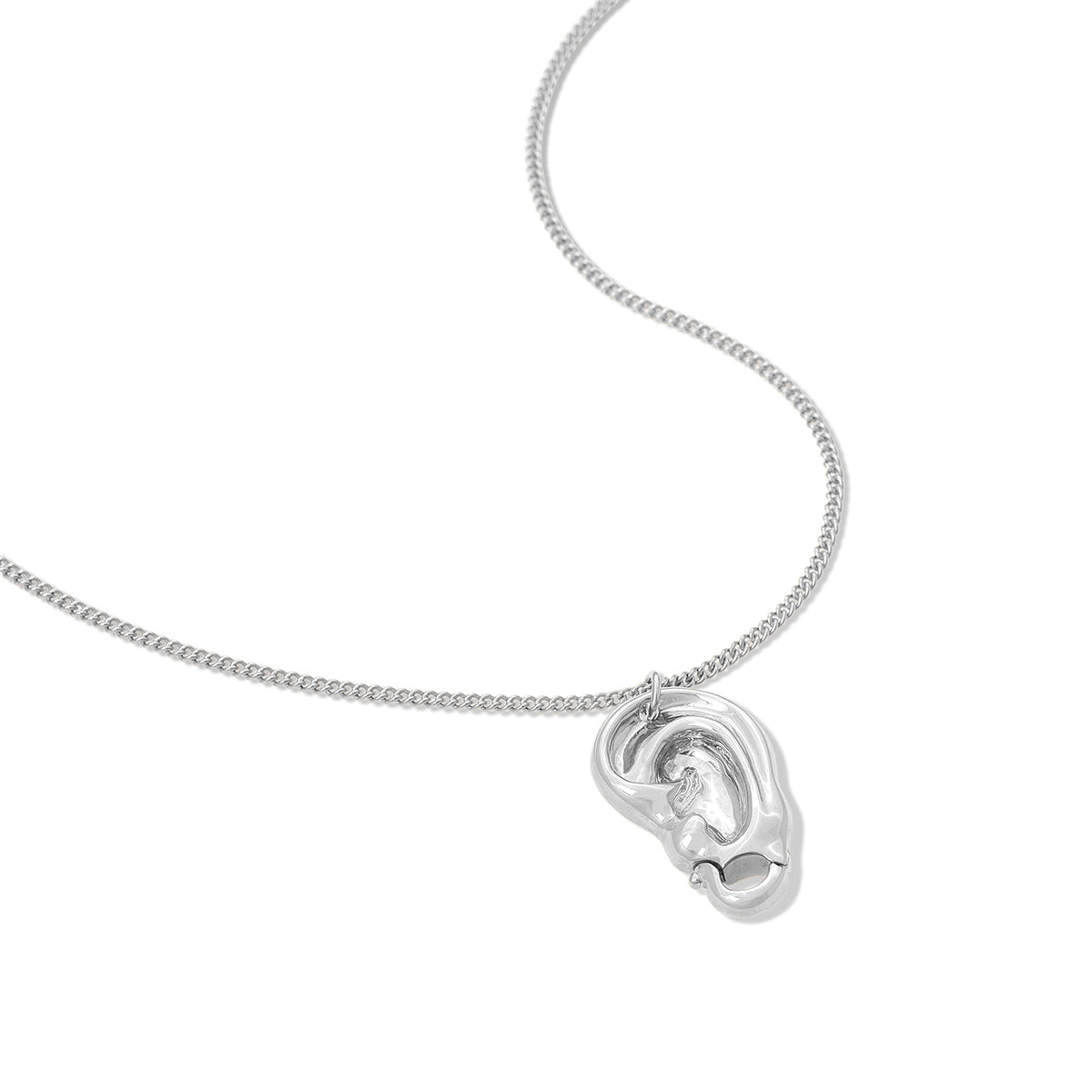 Eavesdrop Silver Clasp Necklace