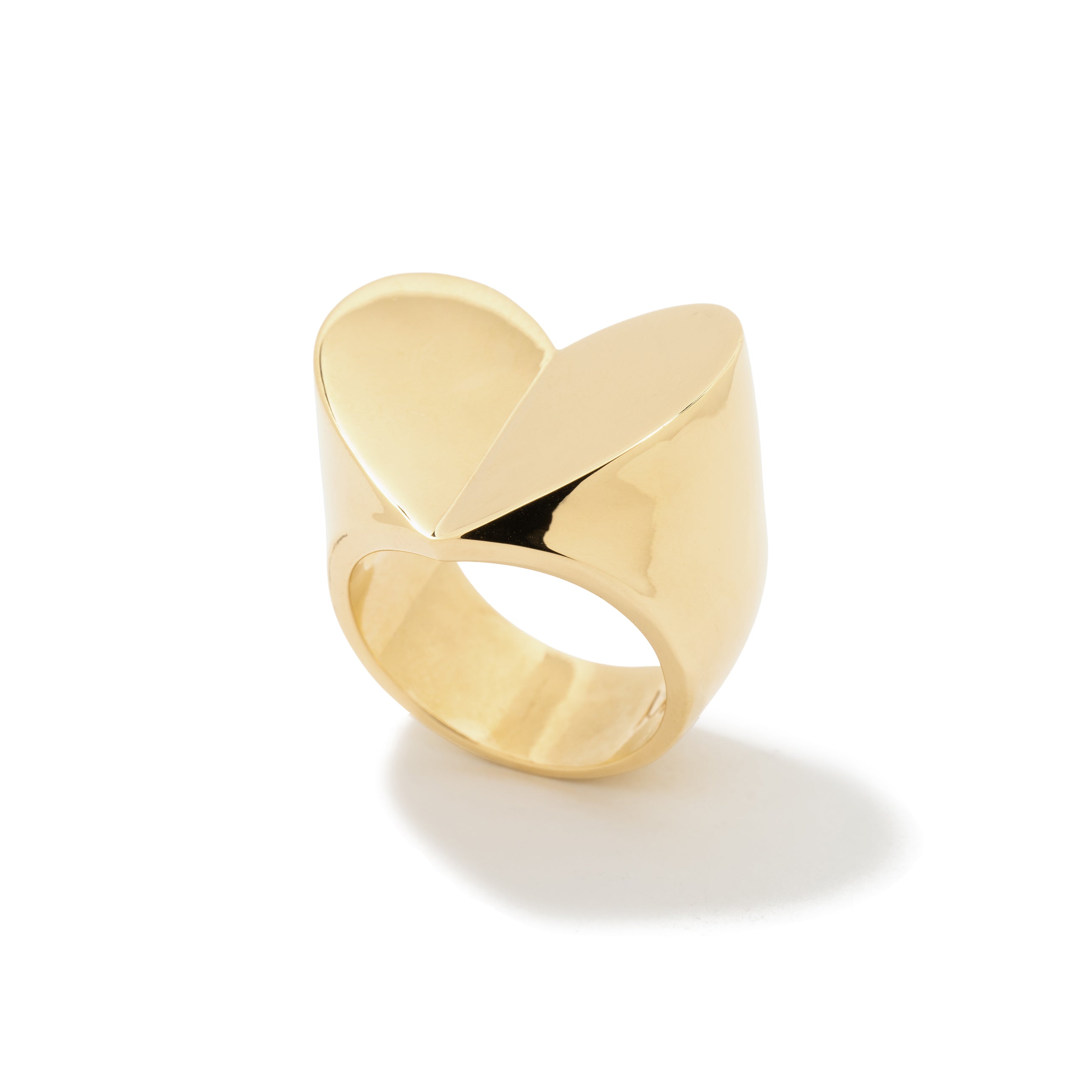 Gold Cleo Heart Ring