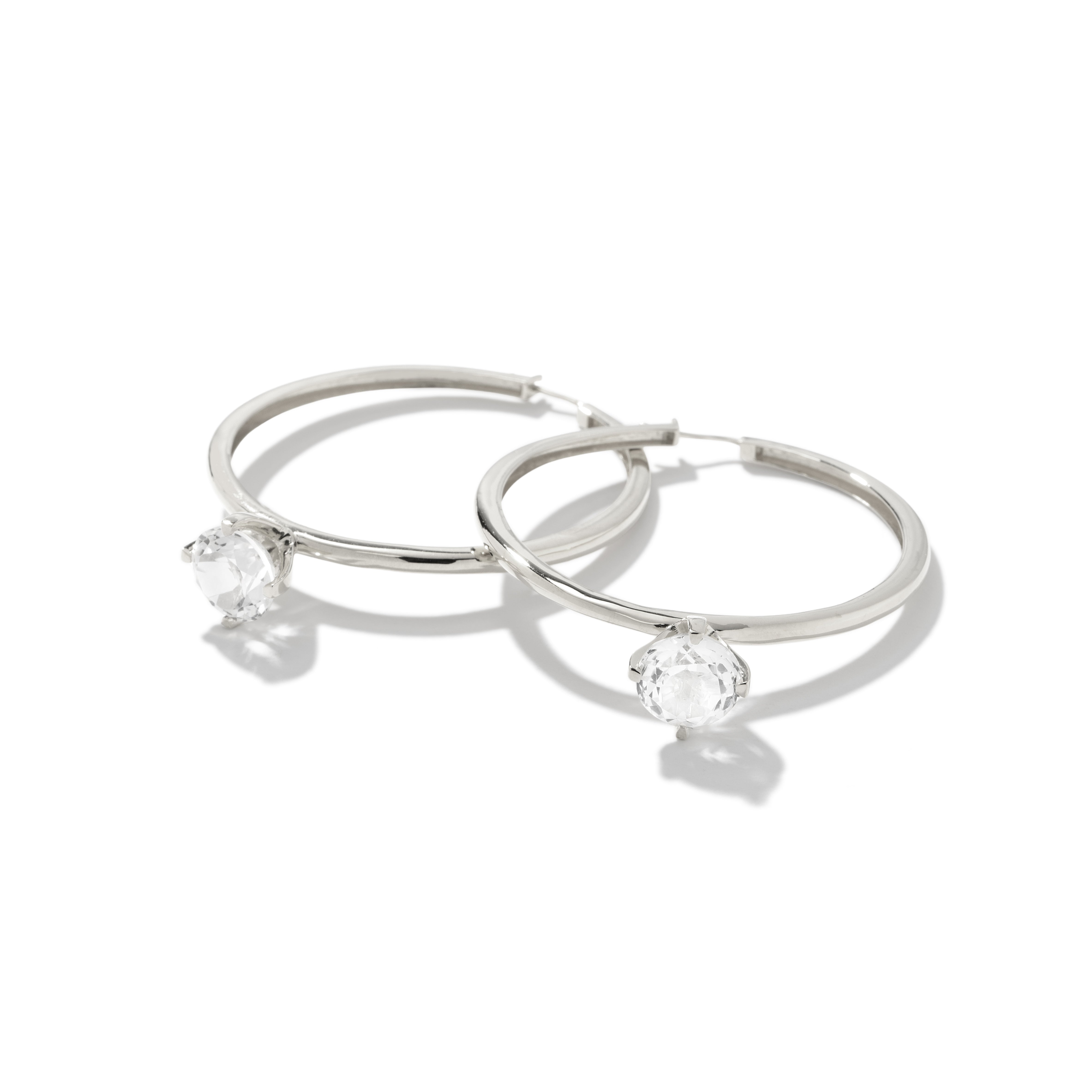 Silver Marry Me Large Hoops