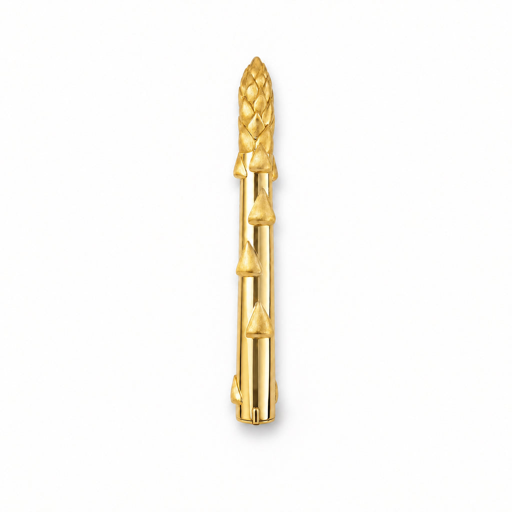 Gold Secret Stash Asparagus Brooch