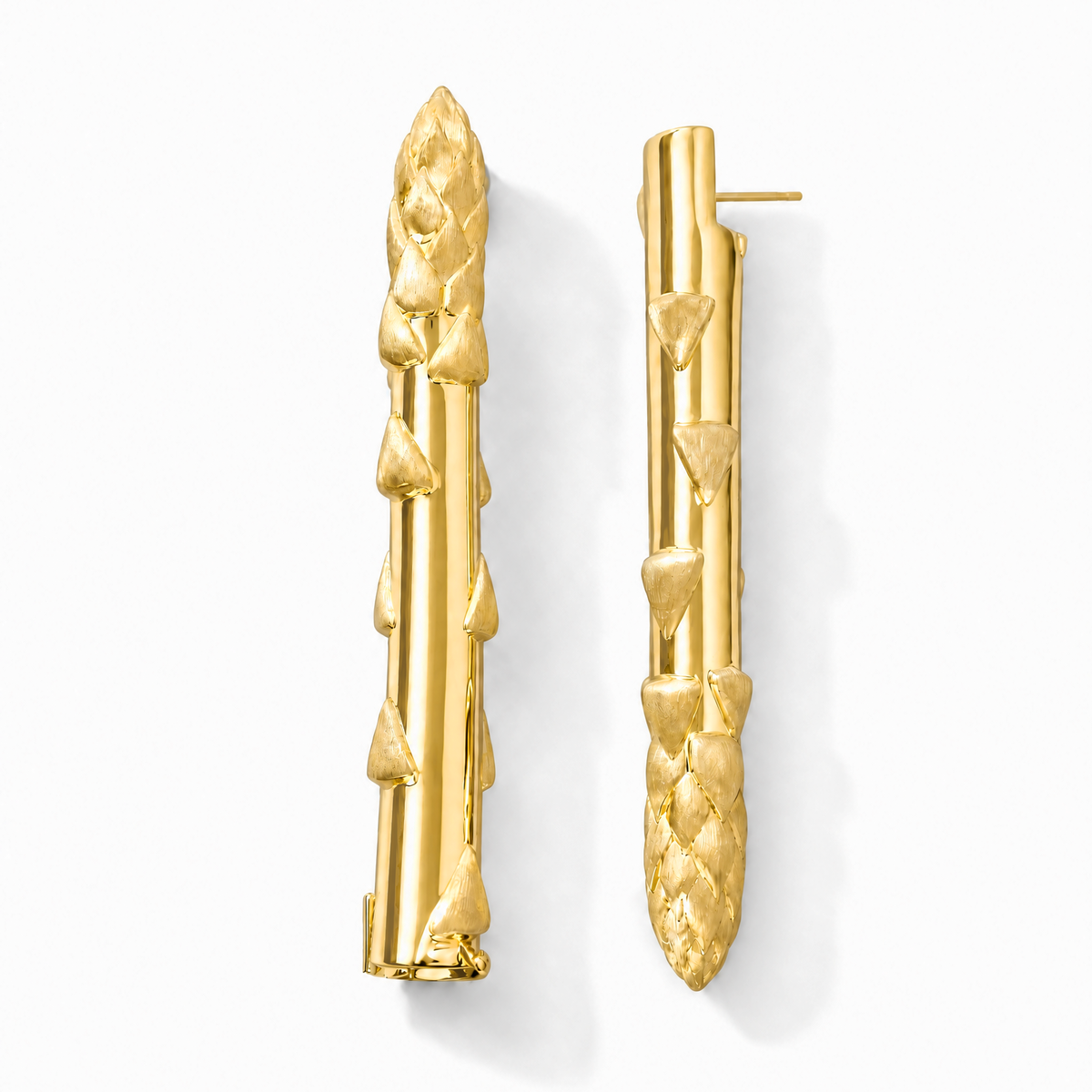 Gold Secret Stash Asparagus Earrings
