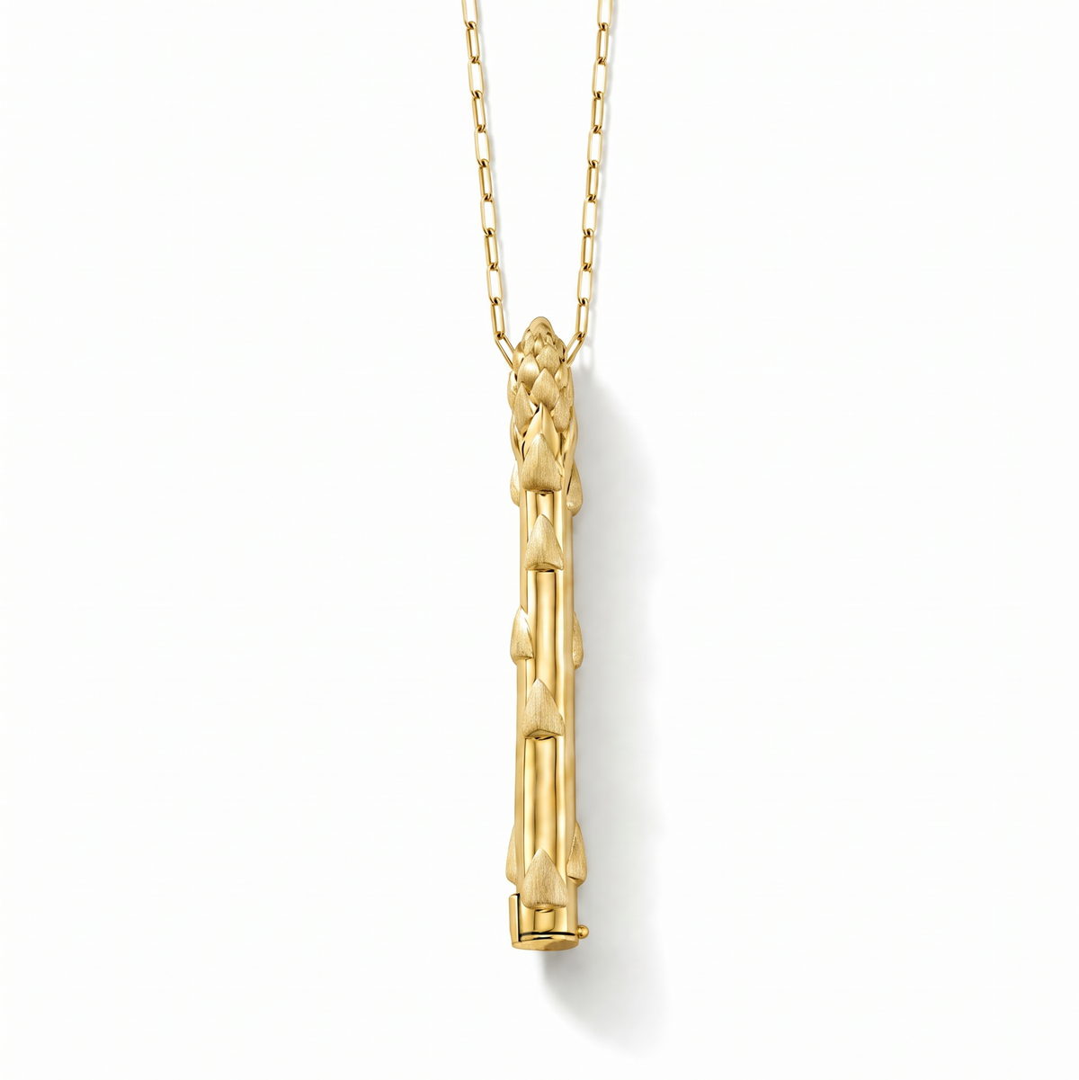 Gold Secret Stash Asparagus Necklace