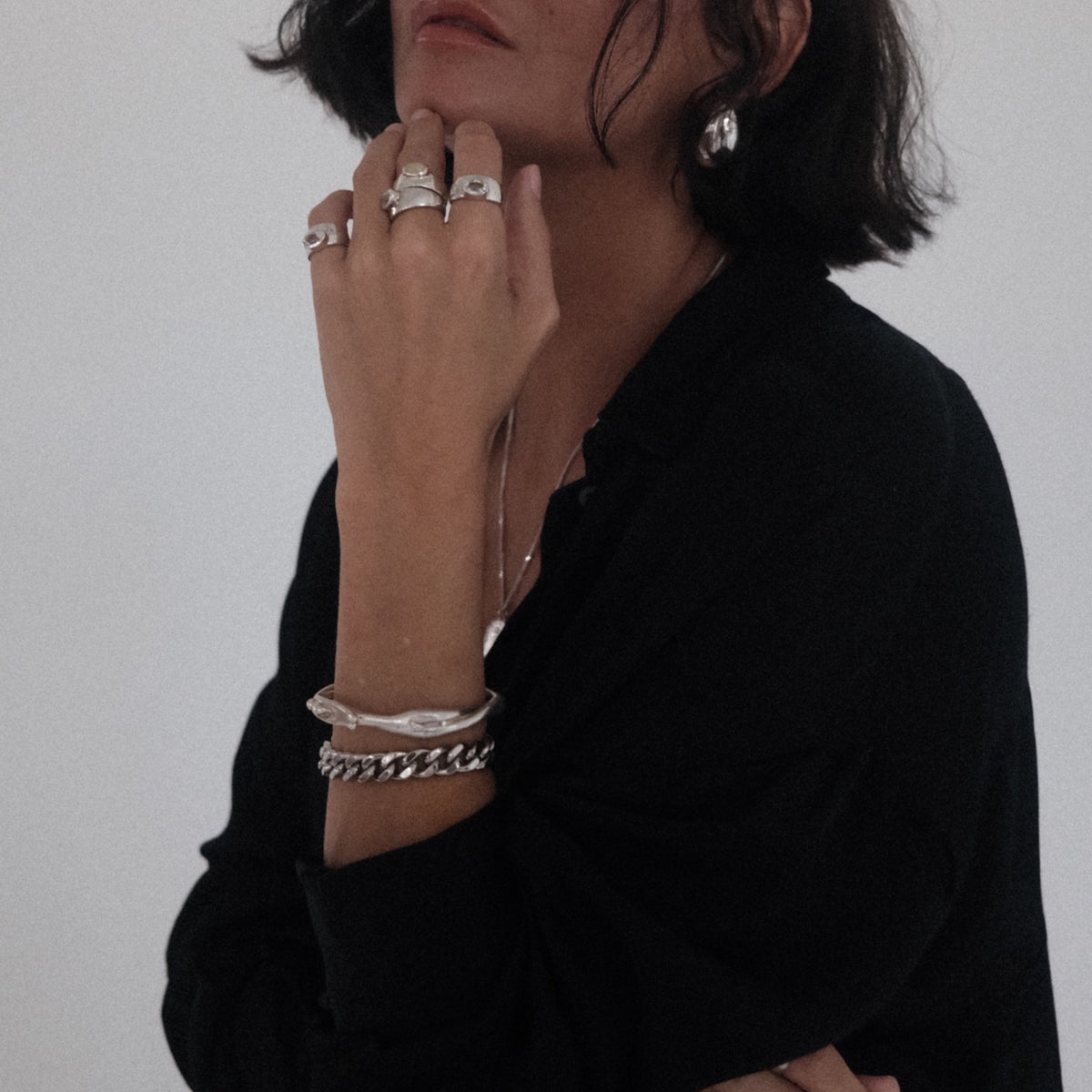 Silver Vera Cuban Chain Bracelet