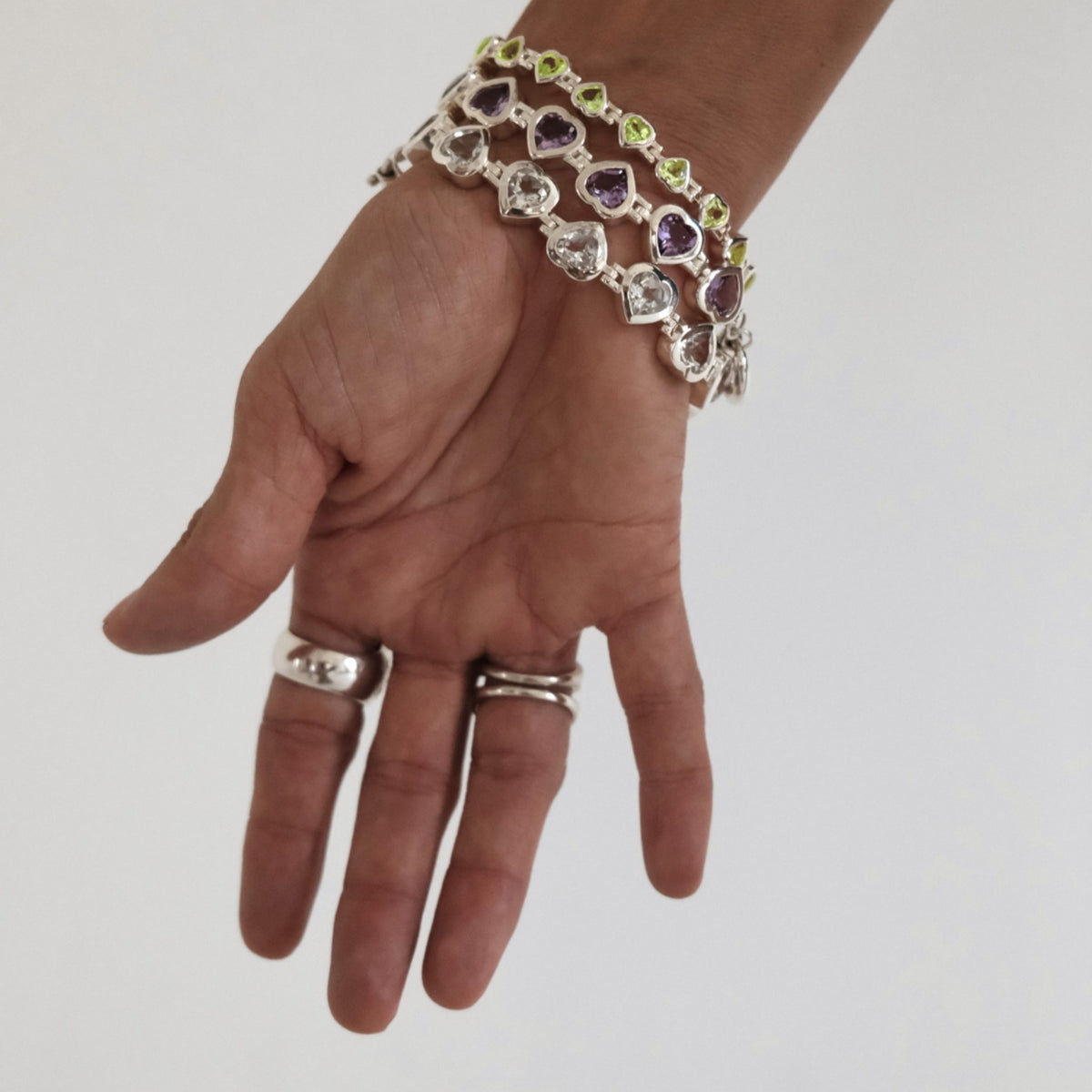 Small Silver Heartthrob Bracelet