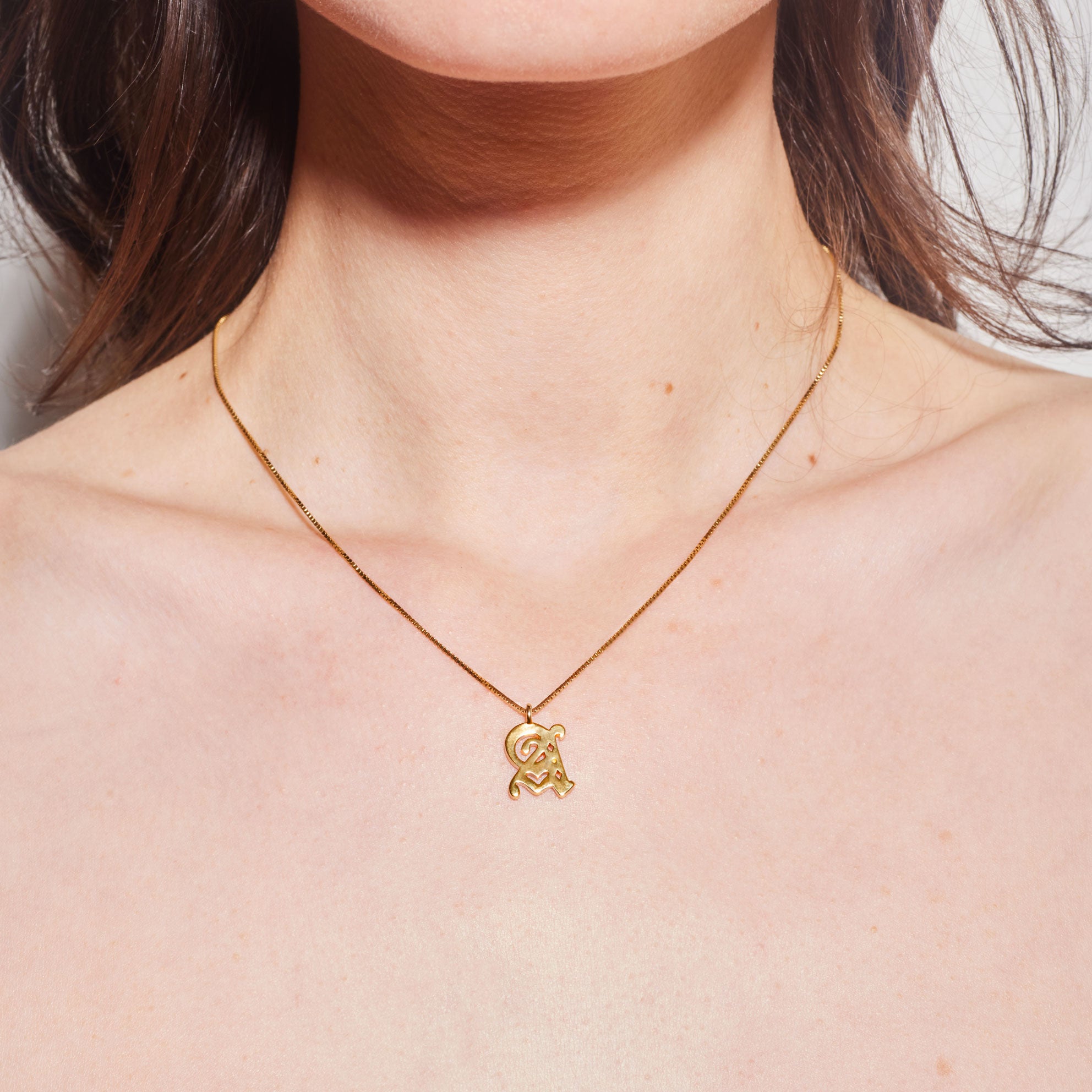 Gothic Letter Necklace