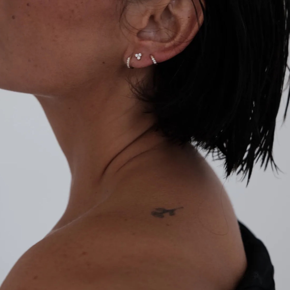 14k Gold and White Diamond Raleigh Studs