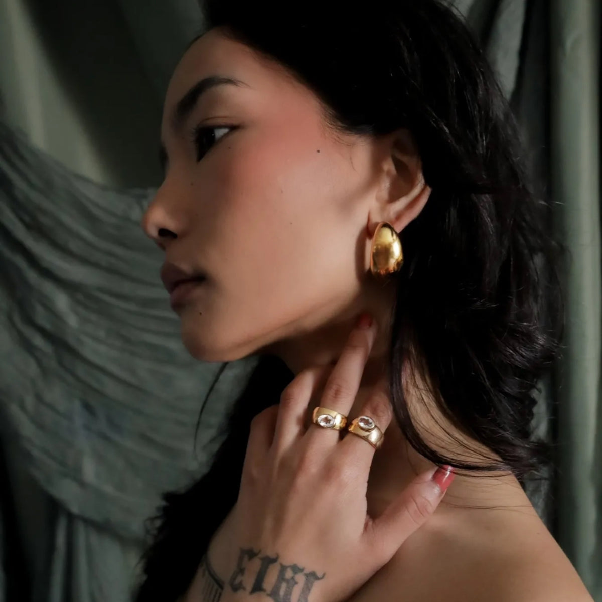 Gold Freya Hoops