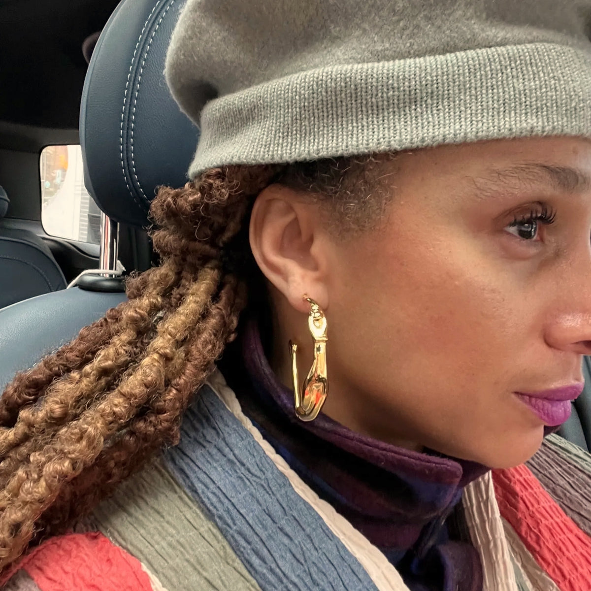 Gold Scarlett Large Hoops