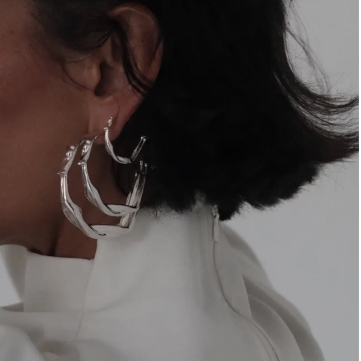 Silver Scarlett Small Hoops