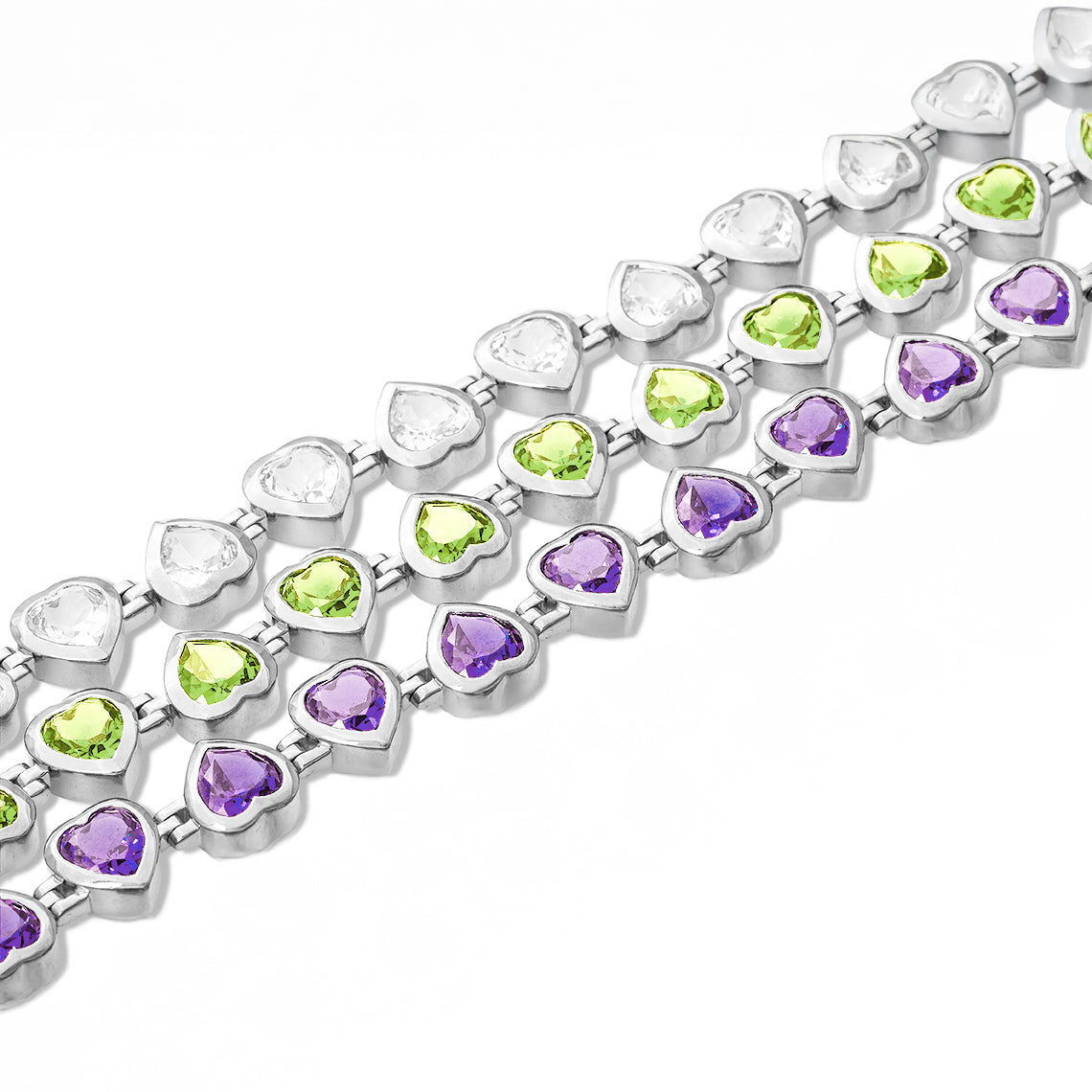 Large Silver Heartthrob Bracelet