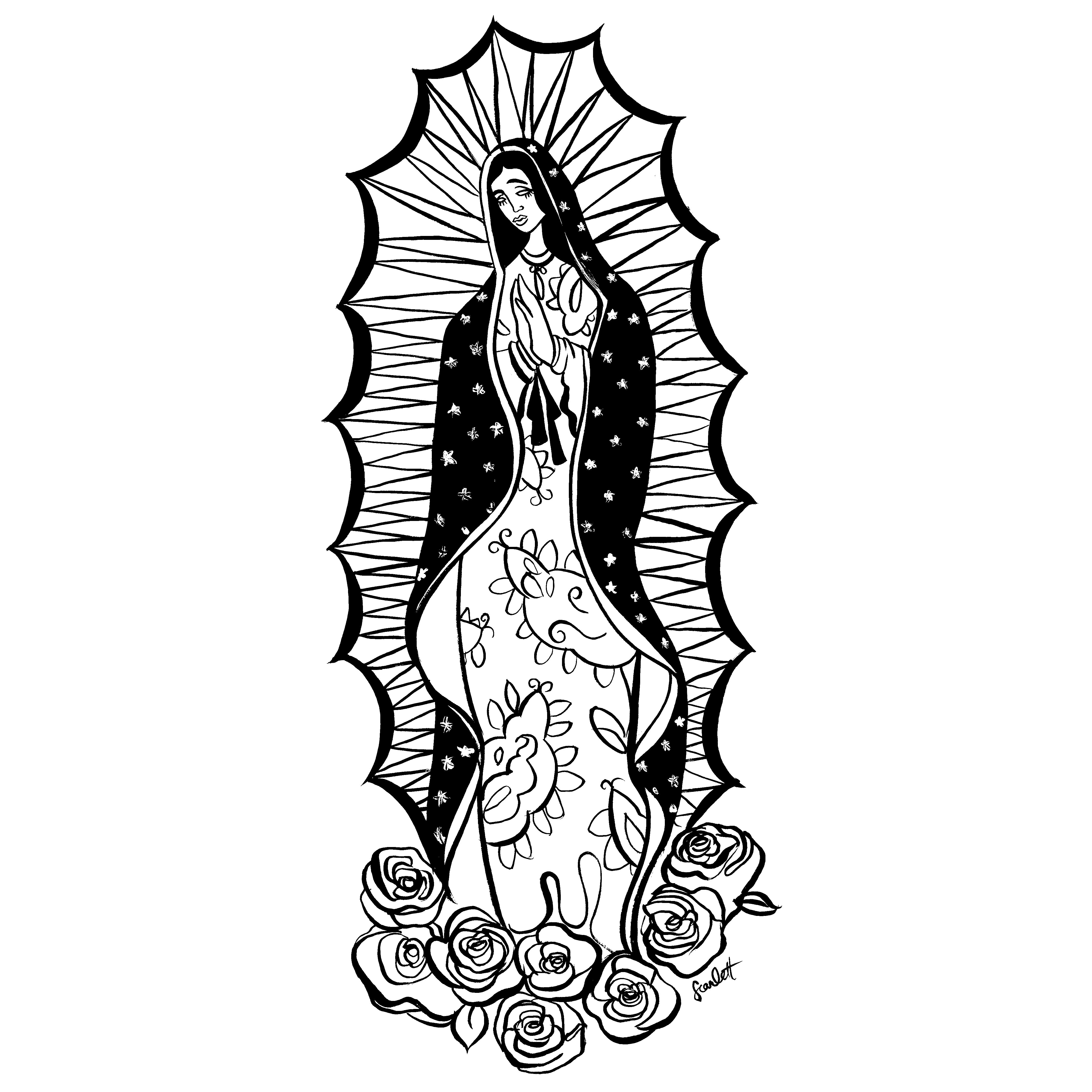 Gold Guadalupe Necklace