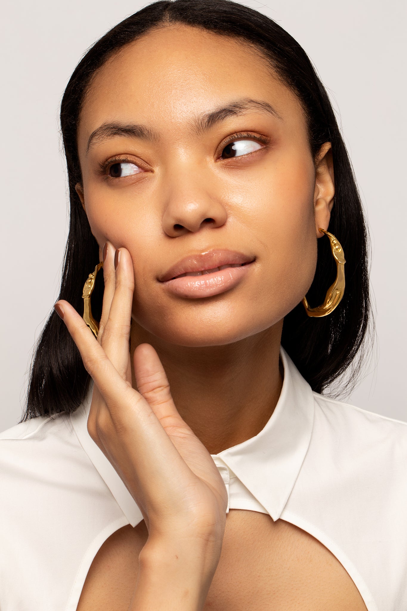 Gold Scarlett Large Hoops