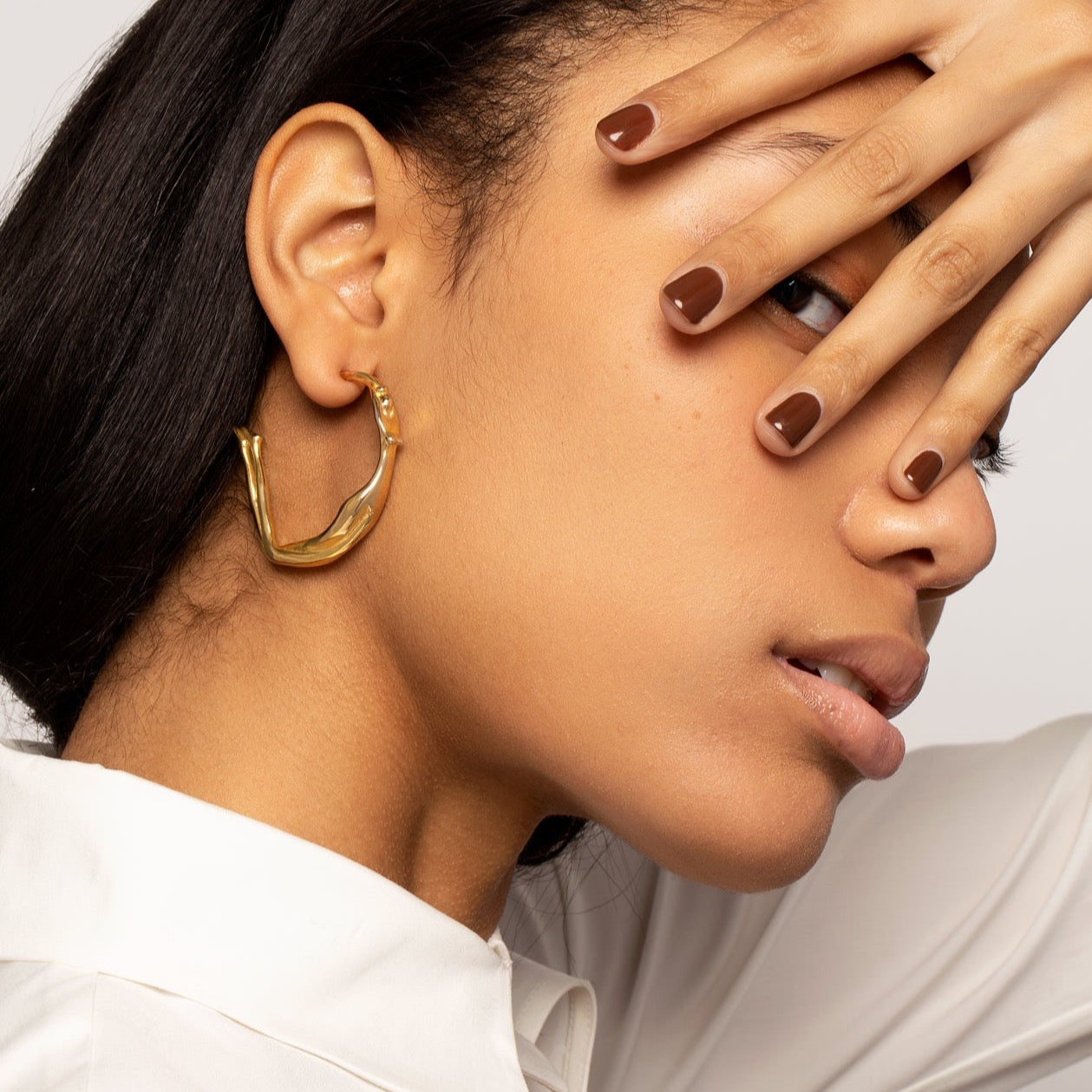 Gold Scarlett Medium Hoops