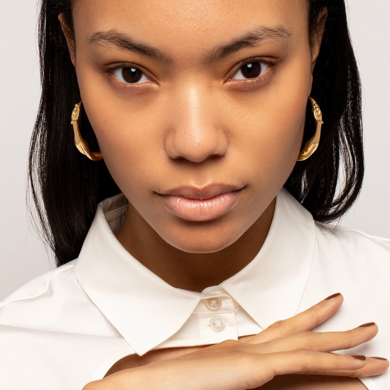 Gold Scarlett Medium Hoops