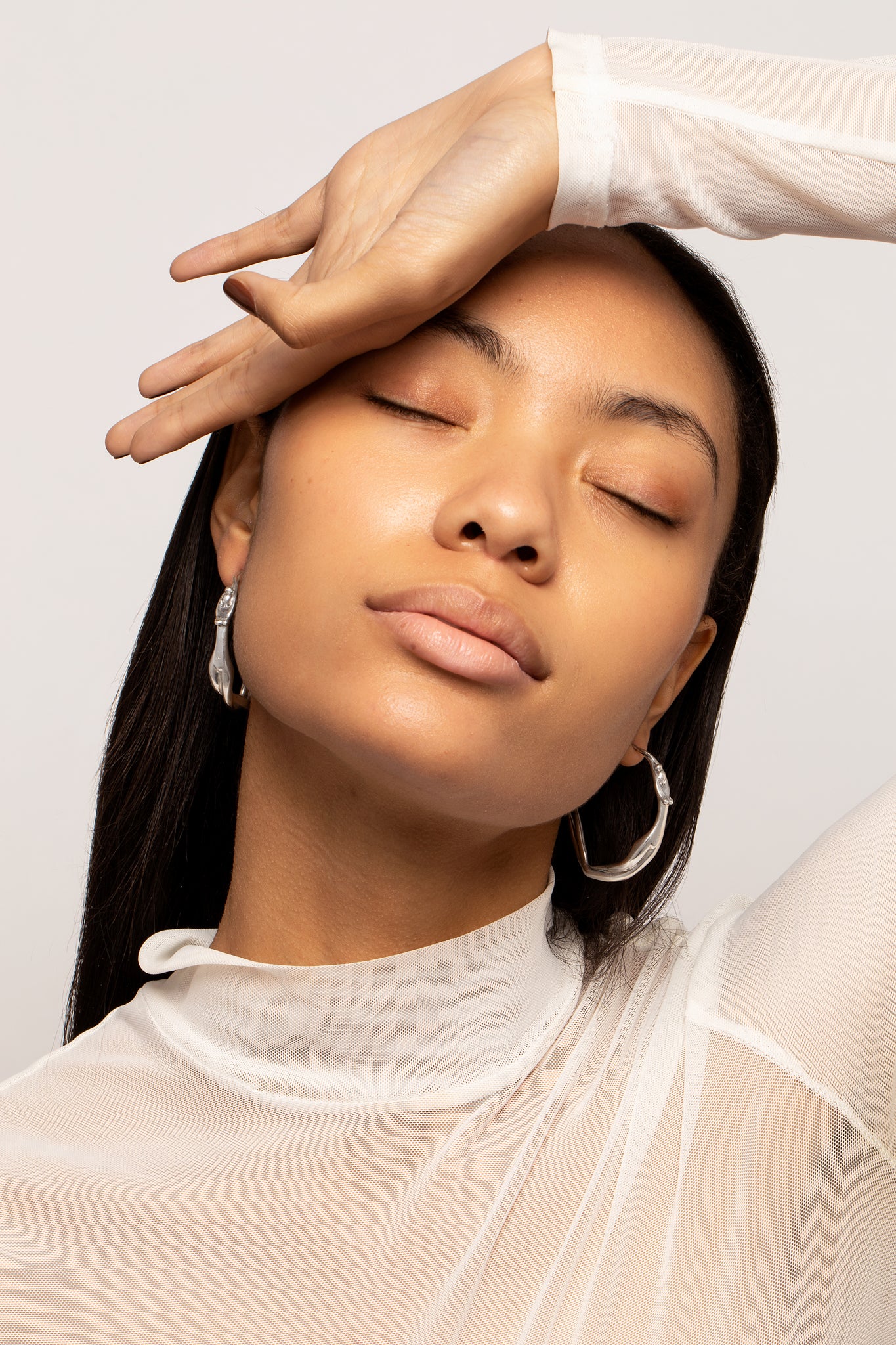 Silver Scarlett Medium Hoops