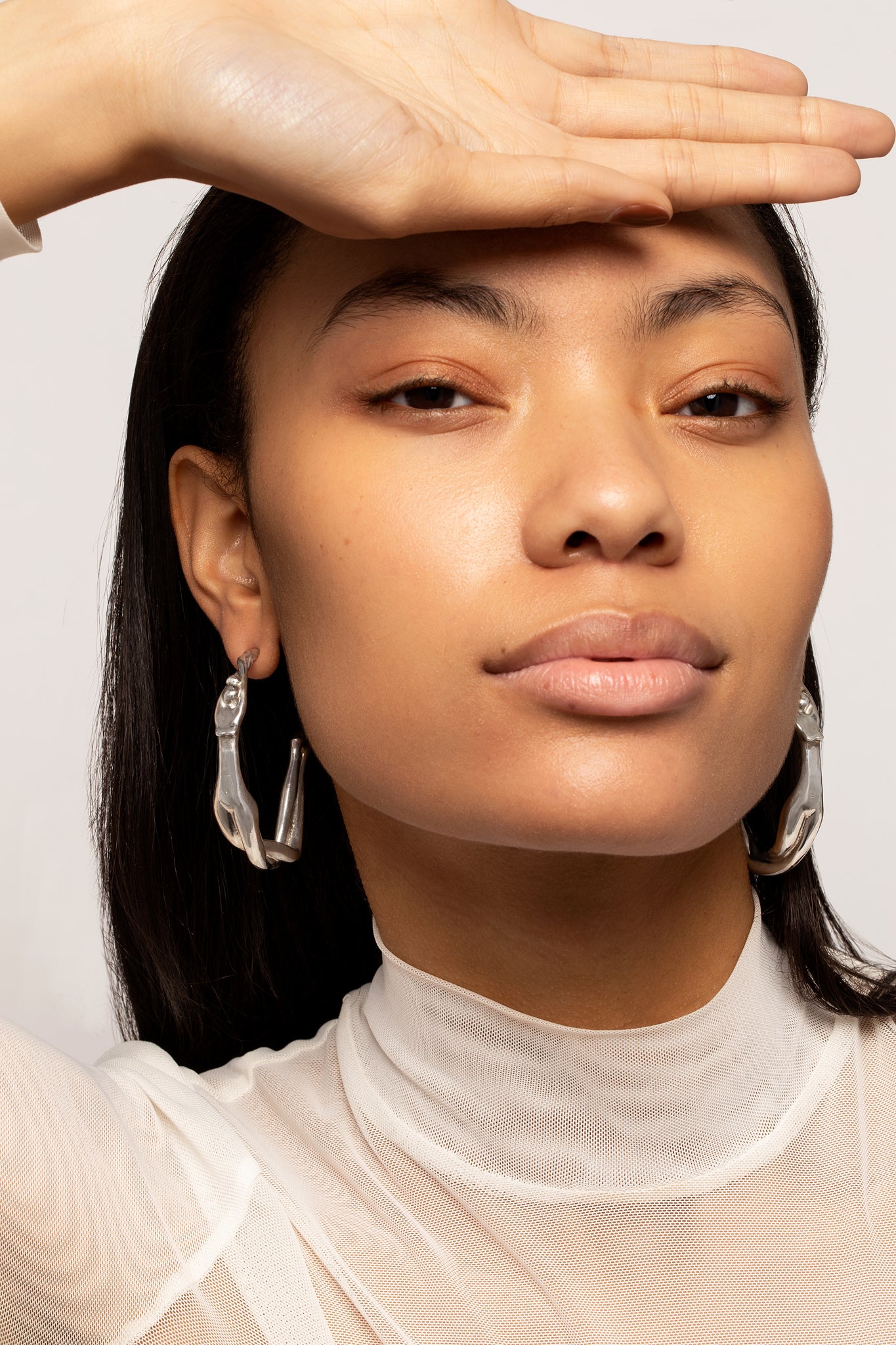 Silver Scarlett Large Hoops