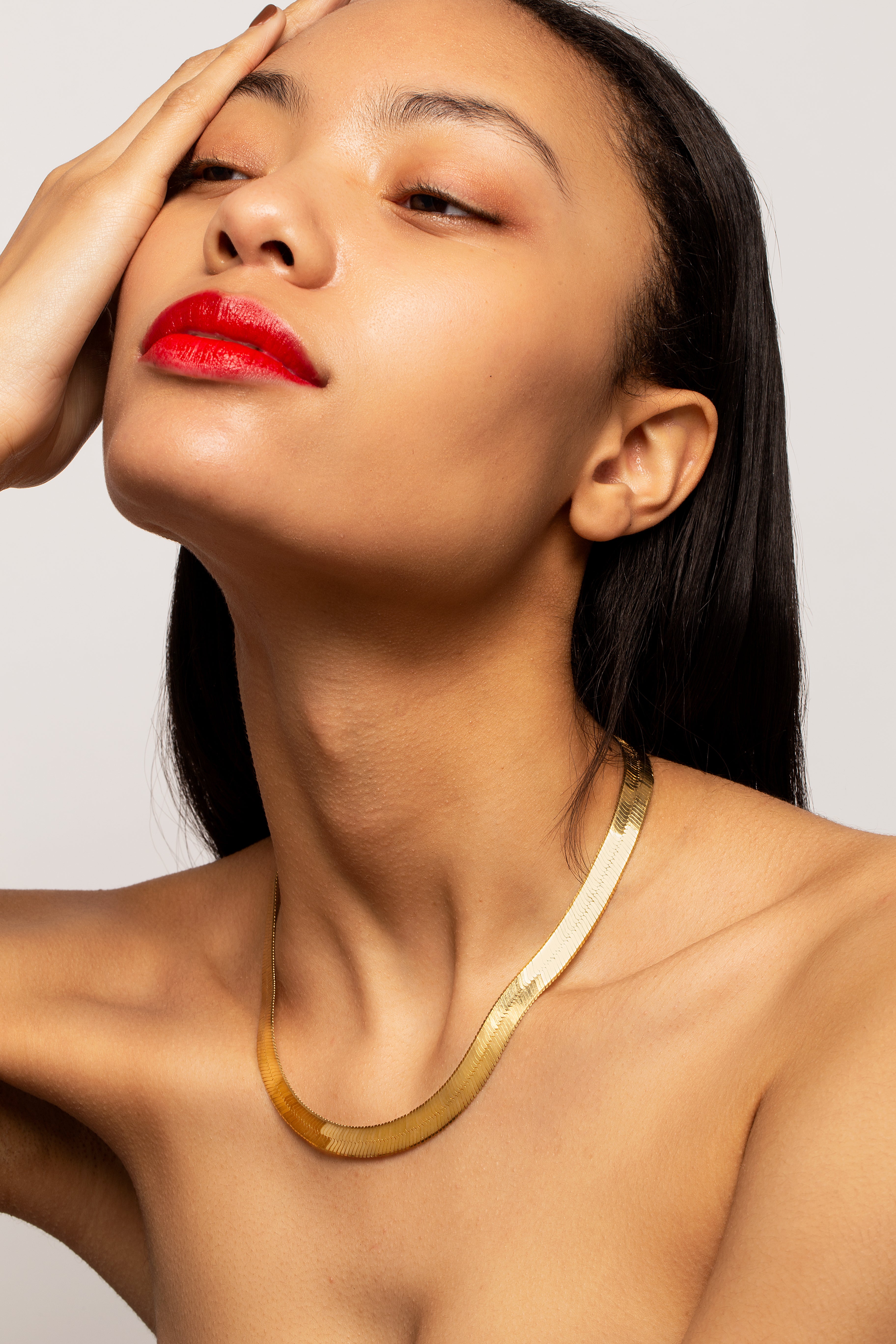 Gold Stella Herringbone Necklace