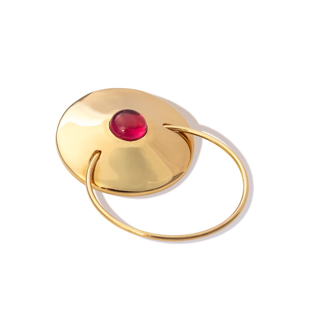 Nip Slip Brooch with Pink Gems