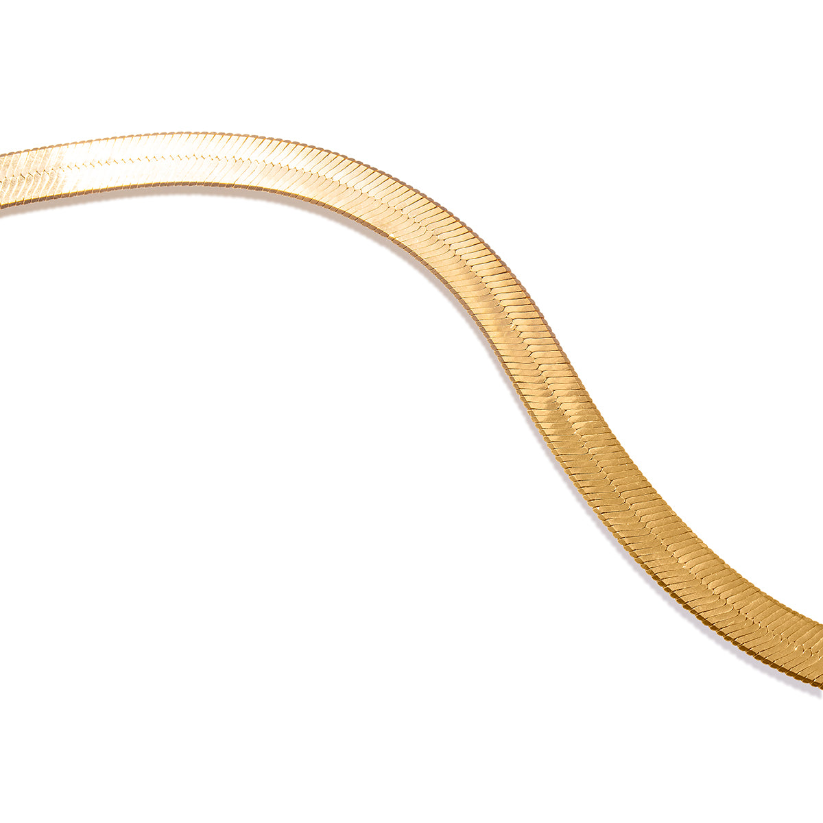 Gold Stella Herringbone Necklace gold vermeil — Minnie Lane Designs