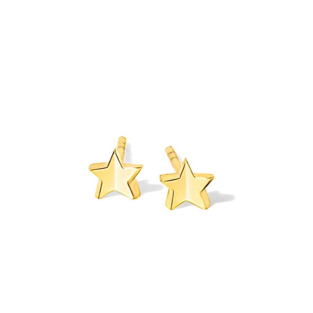 Gold Alice Star Studs