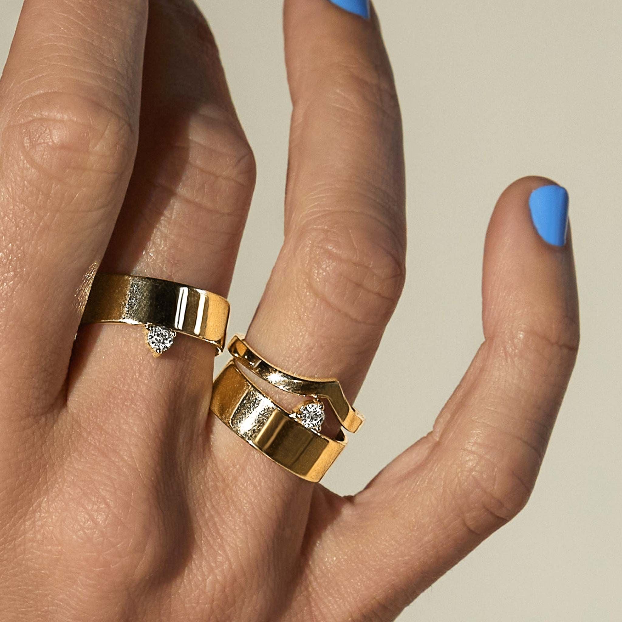 14k Gold Dada Diamond Ring