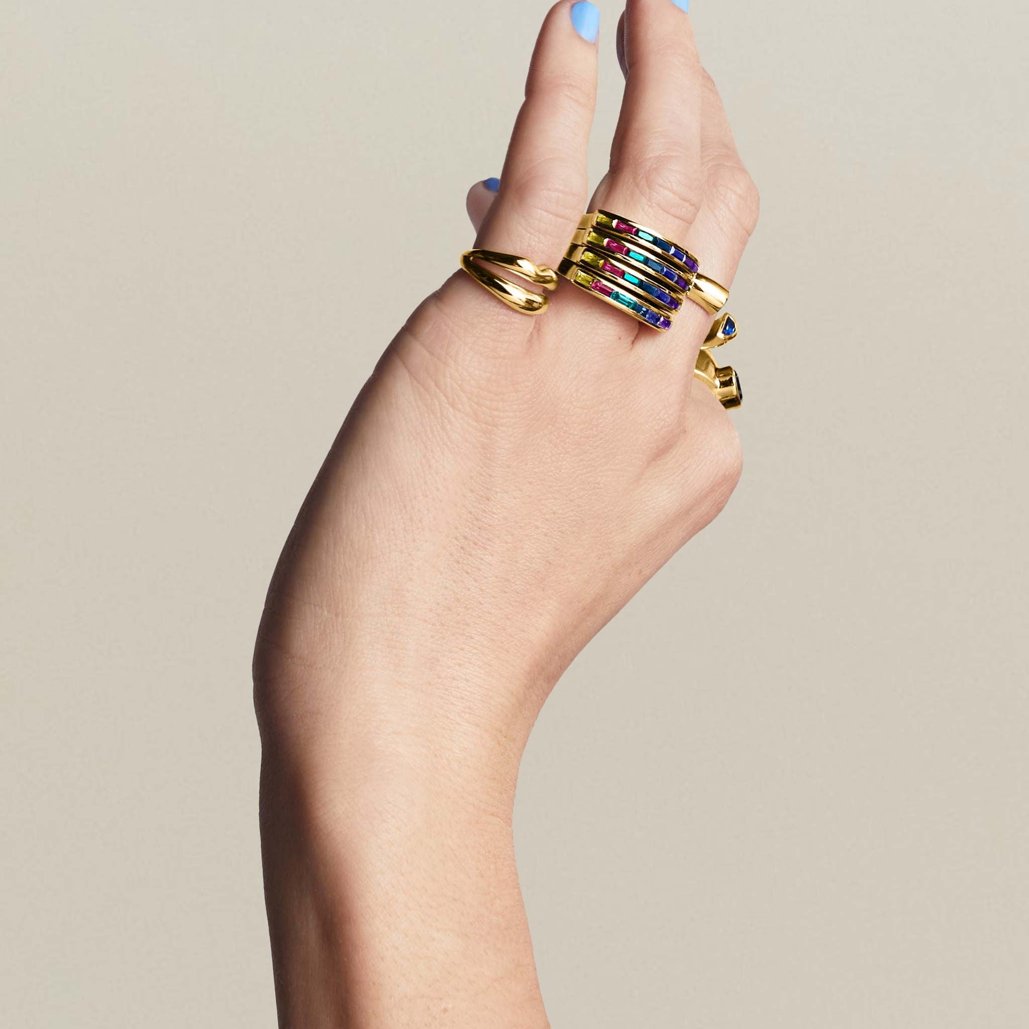 Rainbow Gotham Dome Ring