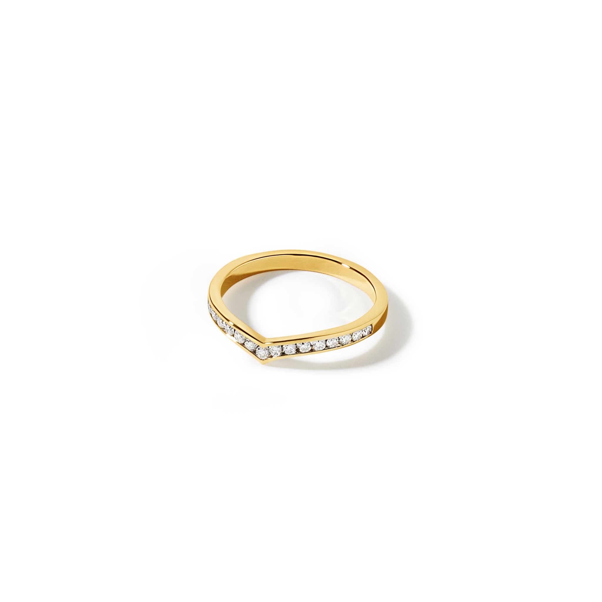 14k Gold Hudson Ring with White Diamonds