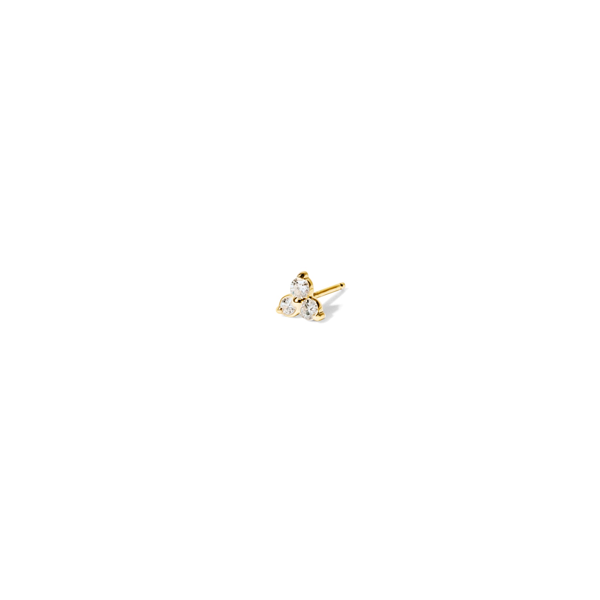 14k Gold and White Diamond Raleigh Studs