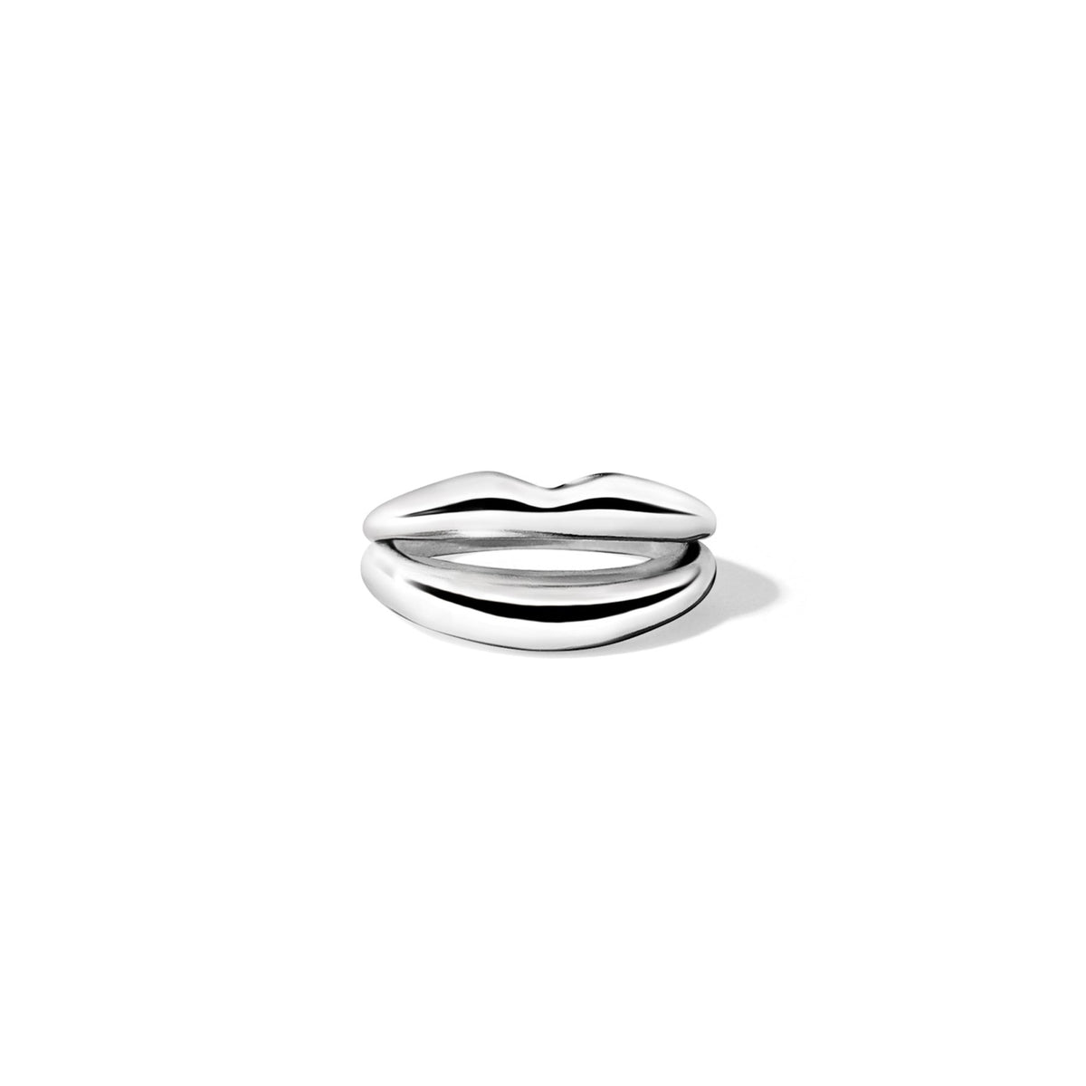 商品画像：Lip 925 Sterling Silver Ring ~ Silver Lip Shape Ring 2