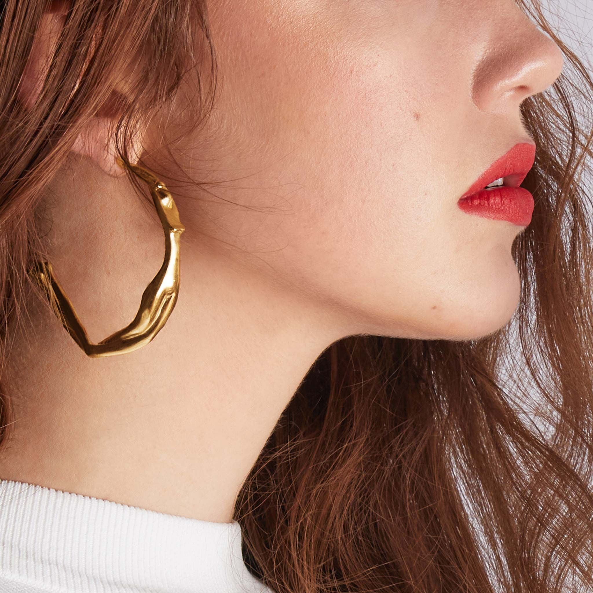 Gold Scarlett Large Hoops