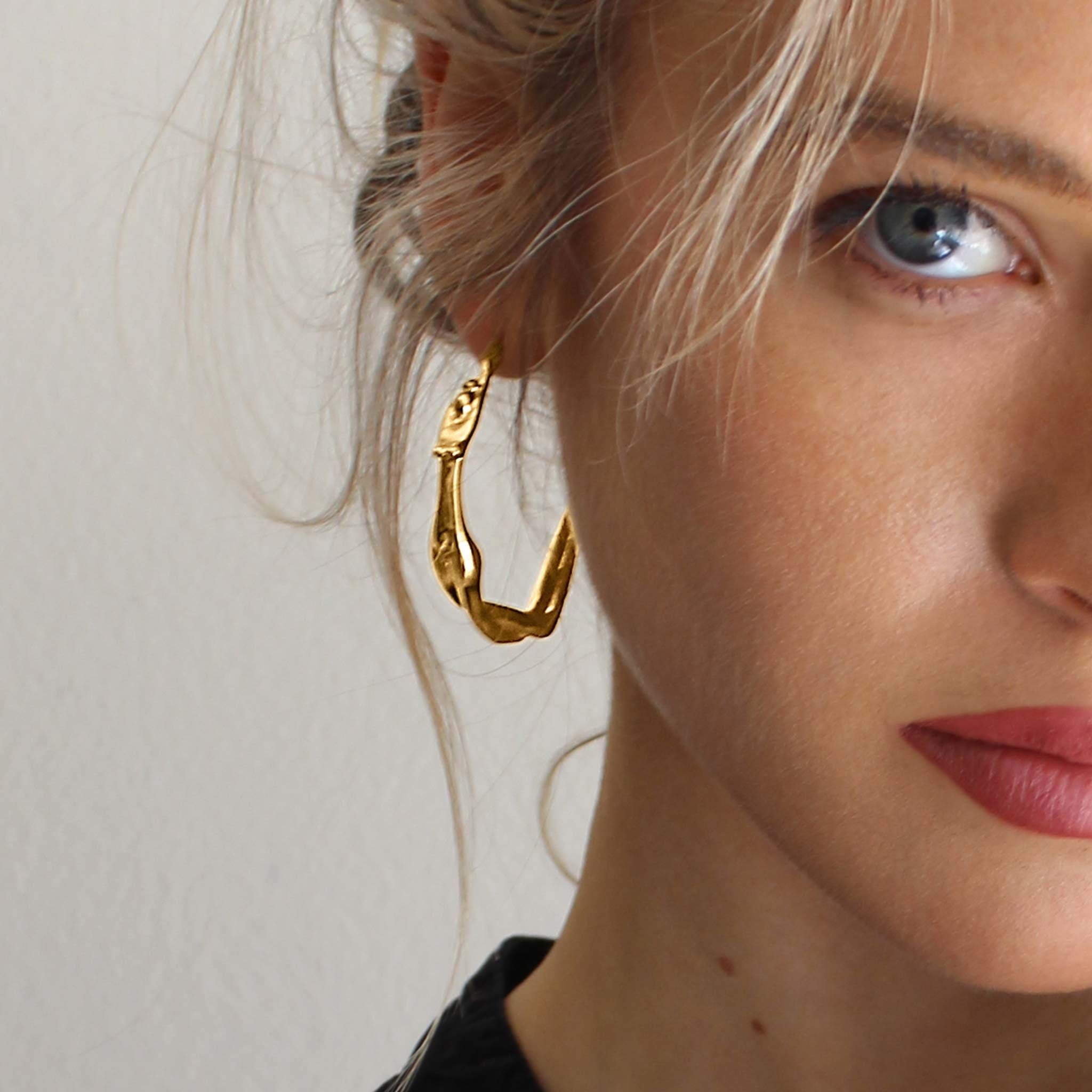Gold Scarlett Medium Hoops