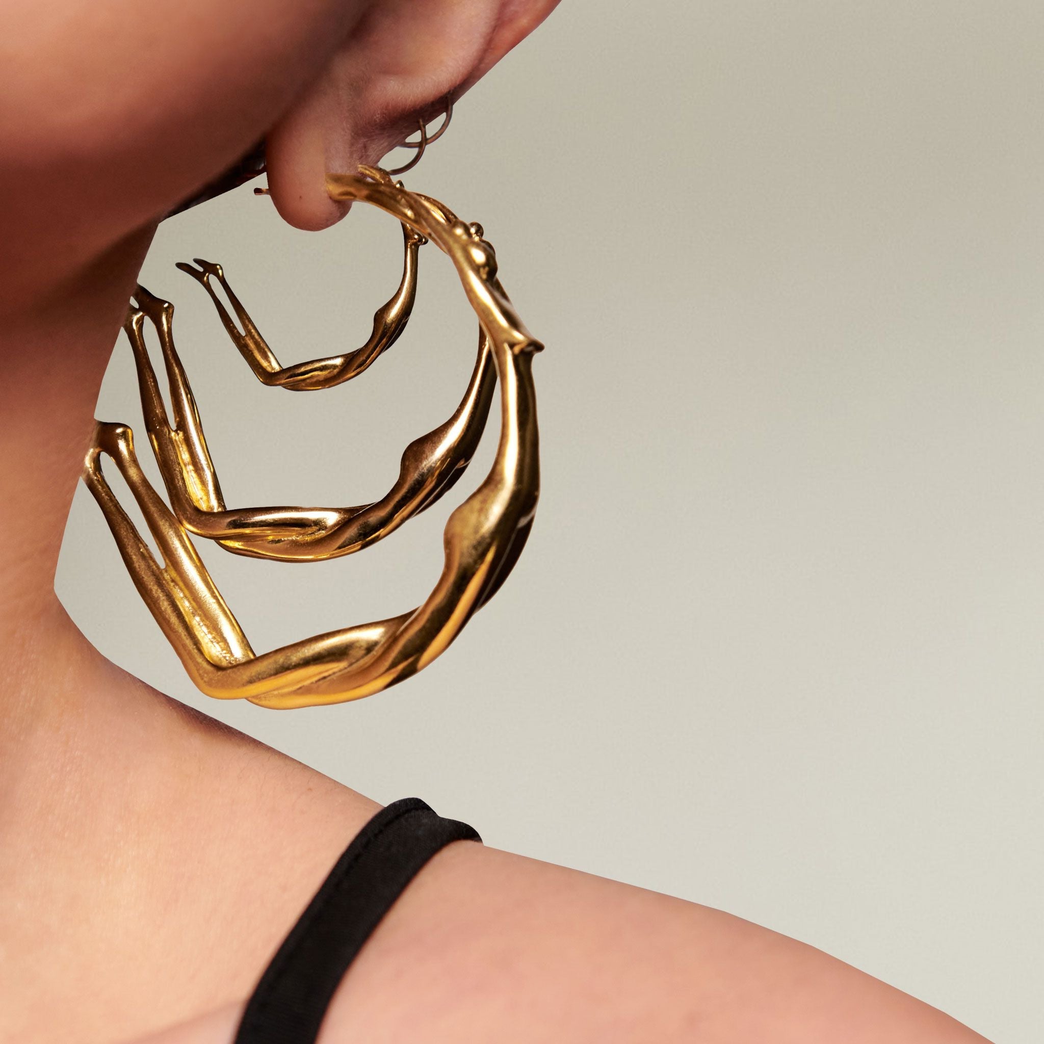Gold Scarlett Small Hoops