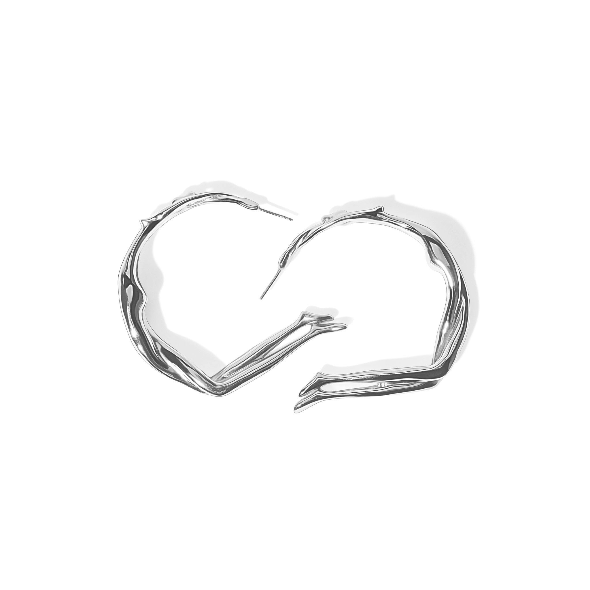 Silver Scarlett Medium Hoops