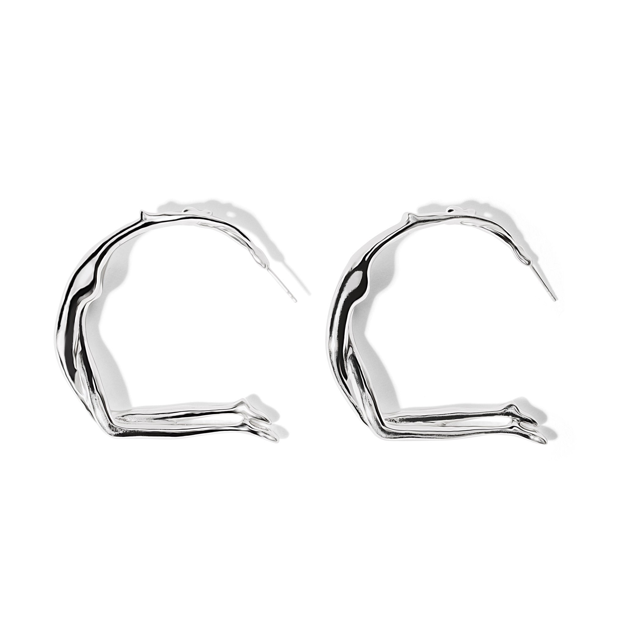 Silver Scarlett Large Hoops