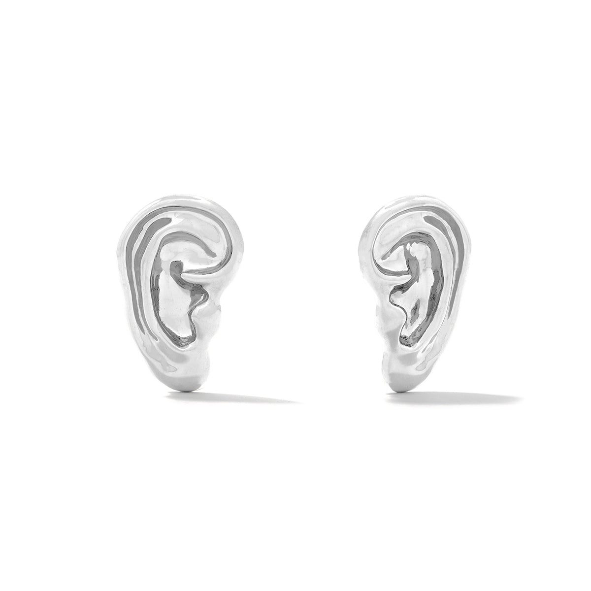 Eavesdrop Silver Large Earring