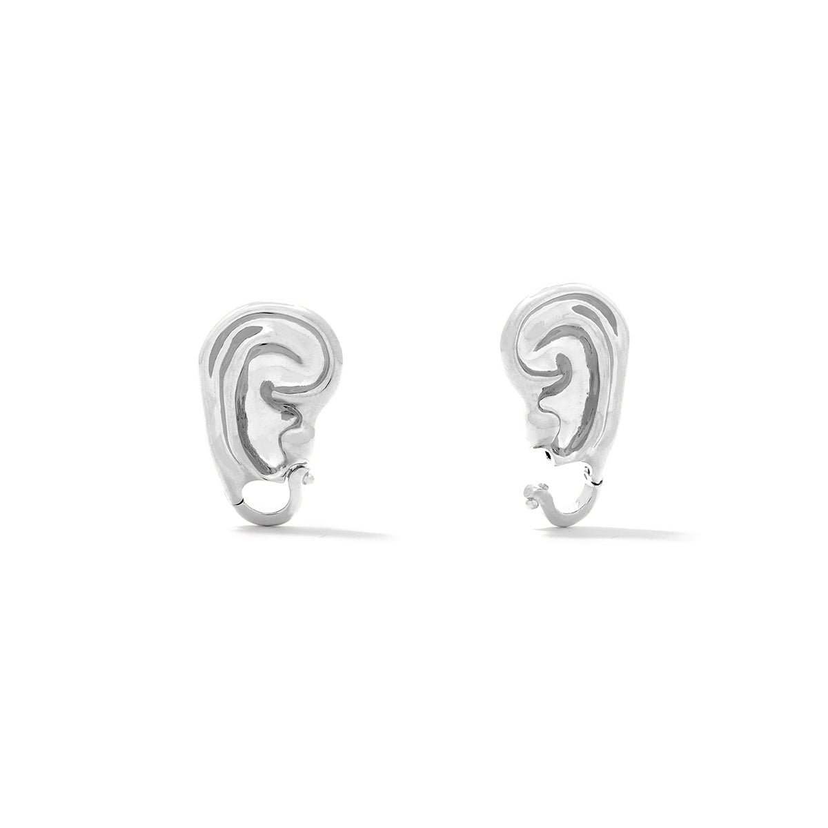Eavesdrop Silver Clasp Earring