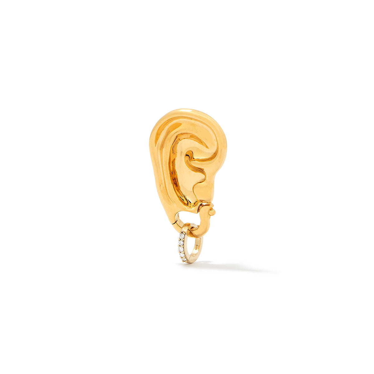 Eavesdrop Gold Clasp Earring