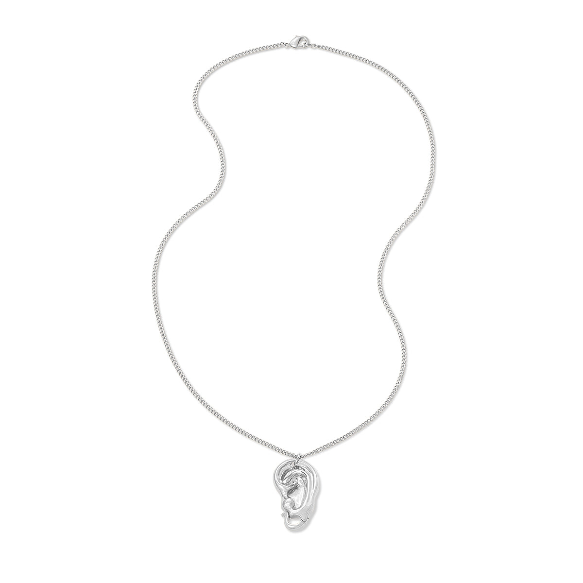 Eavesdrop Silver Clasp Necklace