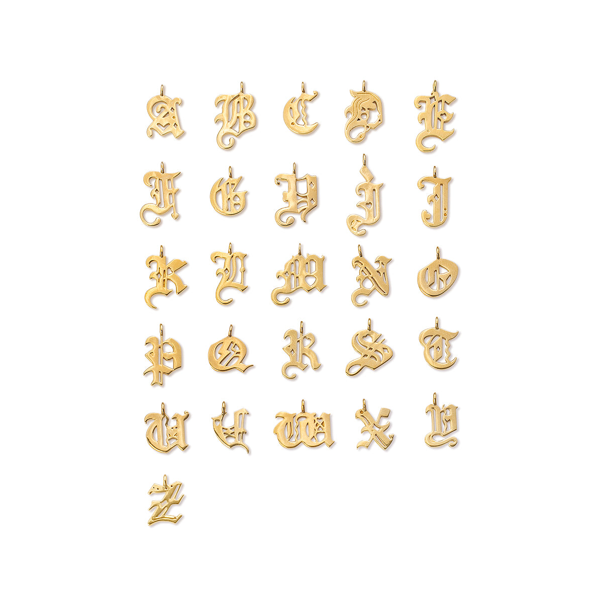 Gothic Letter Necklace