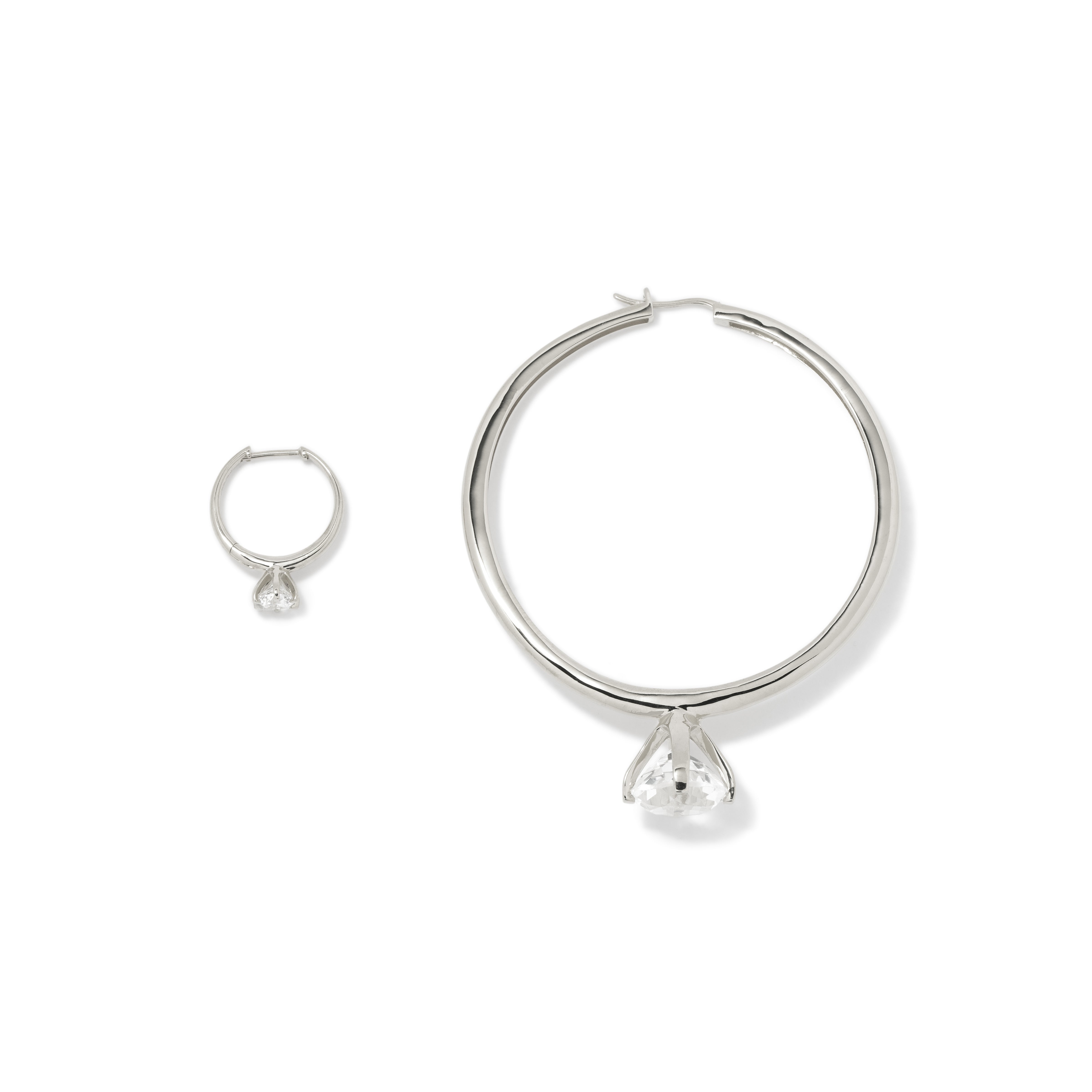 Silver Marry Me Large Hoops sterling silver — Minnie Lane Designs