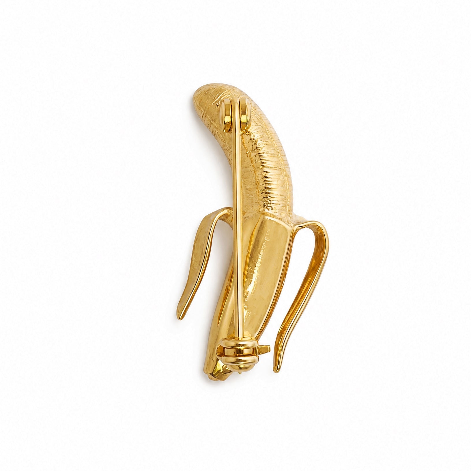 Ape$h!t Peeled Gold Banana Brooch