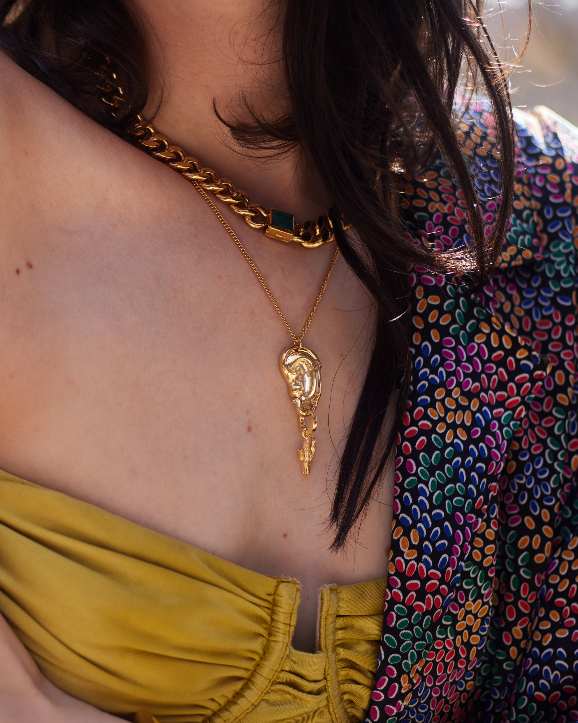 Eavesdrop Gold Clasp Necklace