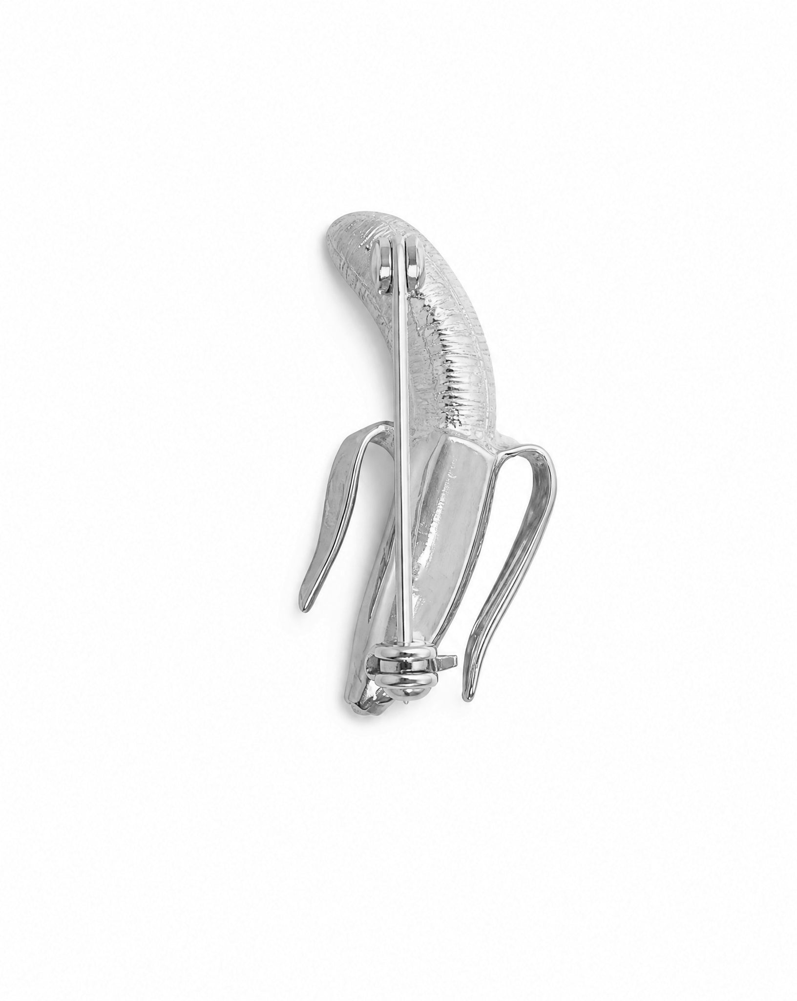 Ape$h!t Peeled Silver Banana Brooch