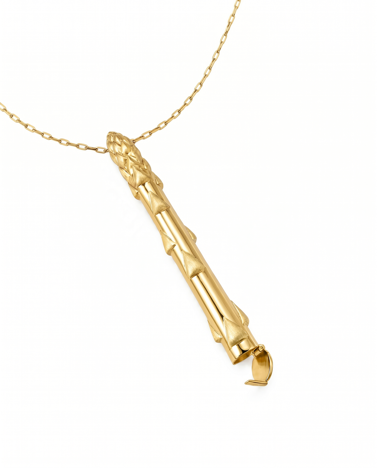 Gold Secret Stash Asparagus Necklace