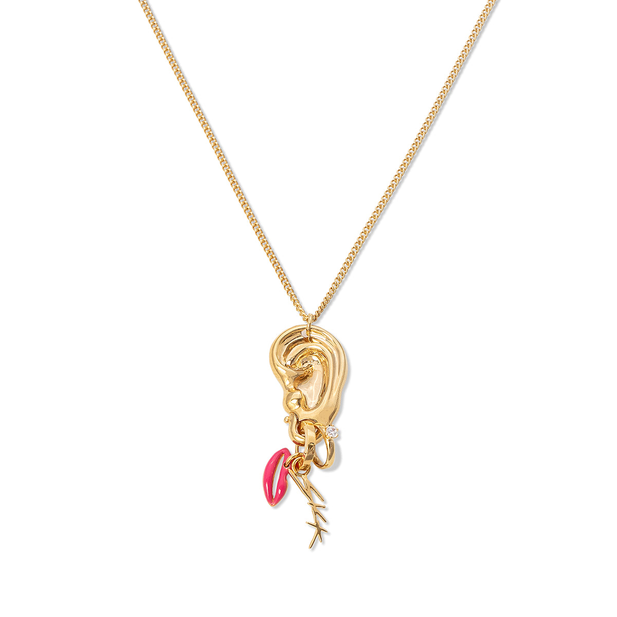 Eavesdrop Gold Clasp Necklace