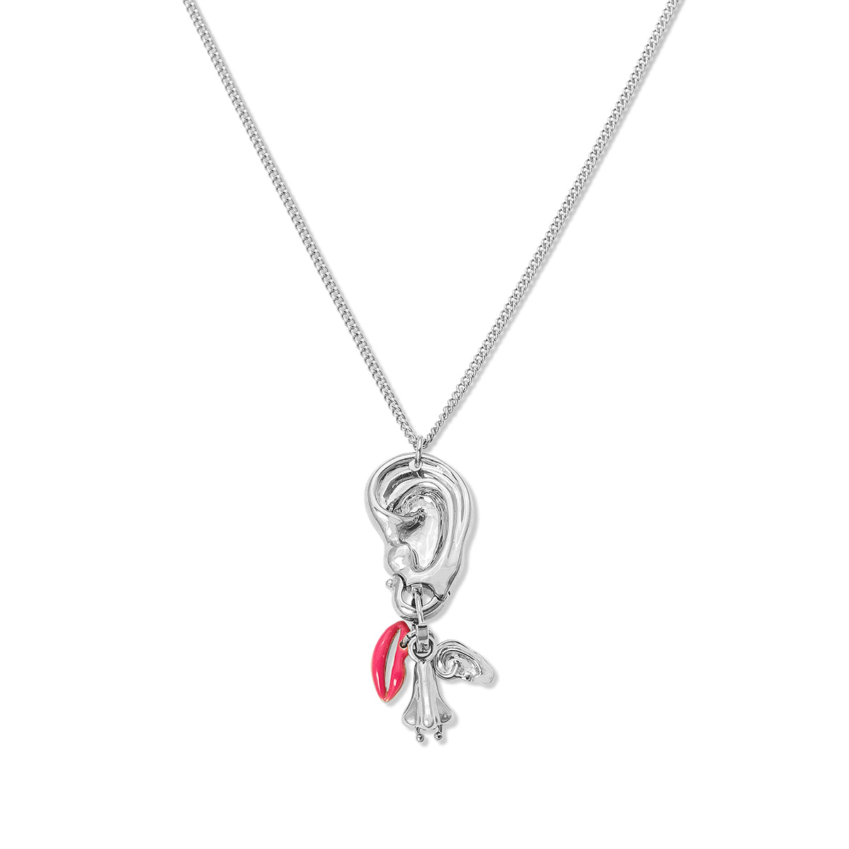 Eavesdrop Silver Clasp Necklace